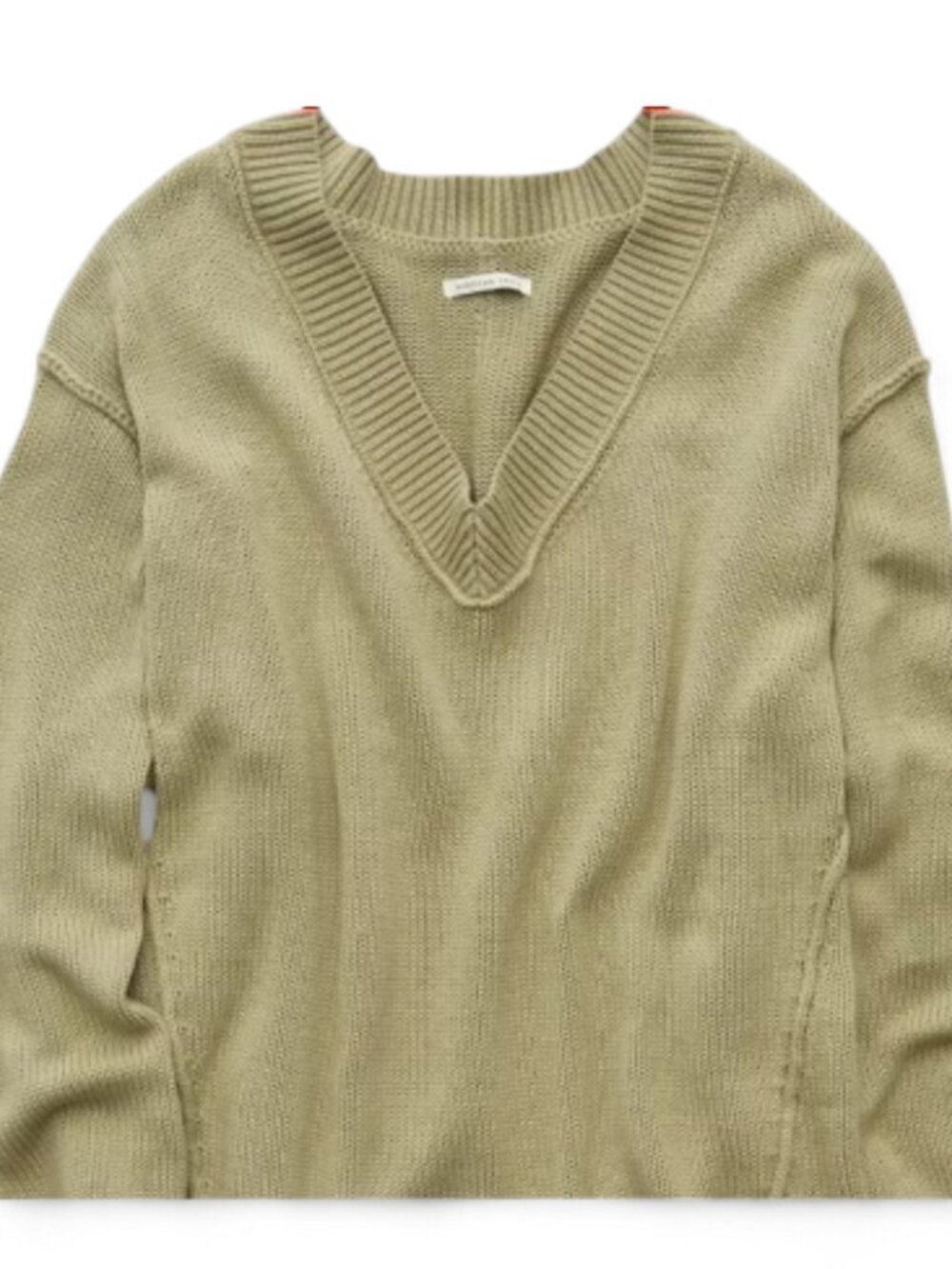 NEW!!! AMERICAN EAGLE GREEN V- NECK OVERSIZED SWEATER - SIZE L - Picture 5 of 7